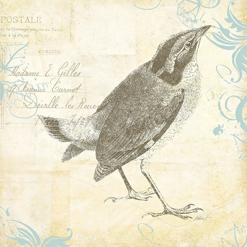Engraved Birds I by Katie Pertiet. SKU 11402a. Archival Giclee Fine art print for wall decor.