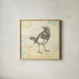 Engraved Birds II by Katie Pertiet. Shown in a natural wood glass frame for a timeless modern aesthetic. Available as an archival giclee rolled canvas, fine art paper, or poster print. SKU 11403a.
