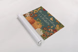 Fall Garden I Teal by Katie Pertiet. shown as a rolled paper print. Available as archival giclee rolled canvas, fine art paper, or poster print. SKU 46297i.
