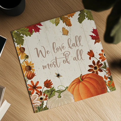 Fall Garden II by Katie Pertiet. Shown as a detailed flat fine art print, highlighting archival giclee quality. Available as an archival giclee rolled canvas, fine art paper, or poster print. SKU 46293a.