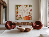 Fall Garden II by Katie Pertiet. Shown as extra-large giant wall art in a modern living room. Available as an archival giclee rolled canvas, fine art paper, or poster print. SKU 46293a.