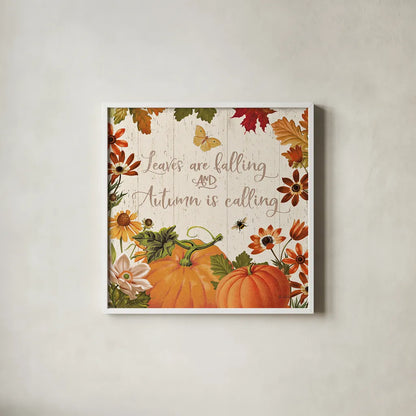 Fall Garden III by Katie Pertiet. Shown in a crisp white glass frame for a clean and minimalist style. Available as an archival giclee rolled canvas, fine art paper, or poster print. SKU 46294a.