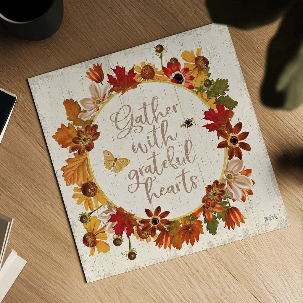 Fall Garden V by Katie Pertiet. Shown as a detailed flat fine art print, highlighting archival giclee quality. Available as an archival giclee rolled canvas, fine art paper, or poster print. SKU 46296a.