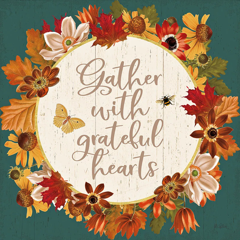 Fall Garden V Teal v2 by Katie Pertiet. SKU 47876a. Archival Giclee Fine art print for wall decor.