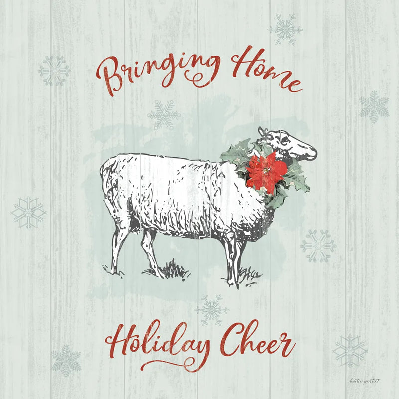 Farmhouse Christmas II by Katie Pertiet. SKU 61688a. Archival Giclee Fine art print for wall decor.