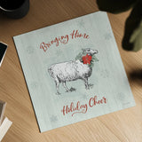 Farmhouse Christmas II by Katie Pertiet. Shown as a detailed flat fine art print, highlighting archival giclee quality. Available as an archival giclee rolled canvas, fine art paper, or poster print. SKU 61688a.