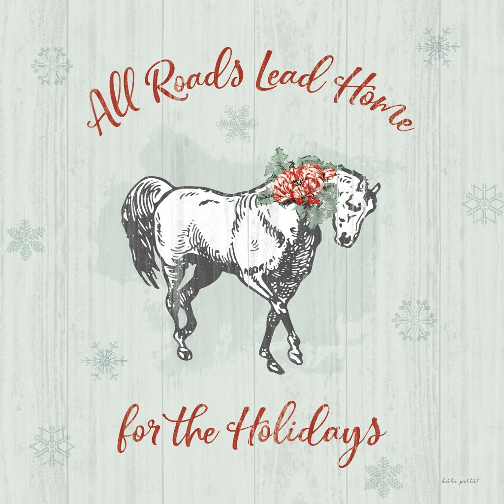 Farmhouse Christmas IV by Katie Pertiet. SKU 61690a. Archival Giclee Fine art print for wall decor.