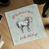 Farmhouse Christmas IV by Katie Pertiet. Shown as a detailed flat fine art print, highlighting archival giclee quality. Available as an archival giclee rolled canvas, fine art paper, or poster print. SKU 61690a.