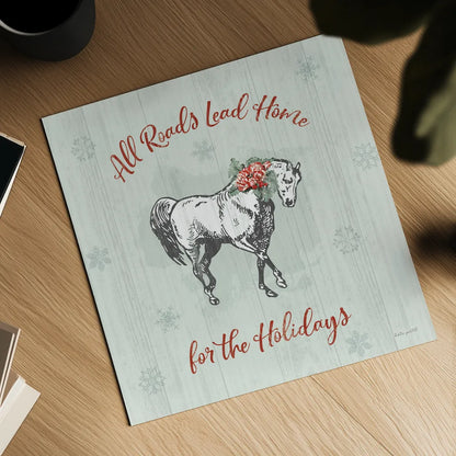 Farmhouse Christmas IV by Katie Pertiet. Shown as a detailed flat fine art print, highlighting archival giclee quality. Available as an archival giclee rolled canvas, fine art paper, or poster print. SKU 61690a.