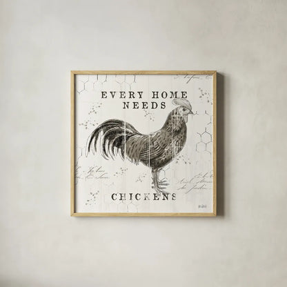 Farmhouse Fresh II by Katie Pertiet. Shown in a natural wood glass frame for a timeless modern aesthetic. Available as an archival giclee rolled canvas, fine art paper, or poster print. SKU 33676a.