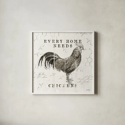 Farmhouse Fresh II by Katie Pertiet. Shown in a crisp white glass frame for a clean and minimalist style. Available as an archival giclee rolled canvas, fine art paper, or poster print. SKU 33676a.