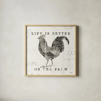 Farmhouse Fresh III by Katie Pertiet. Shown in a natural wood glass frame for a timeless modern aesthetic. Available as an archival giclee rolled canvas, fine art paper, or poster print. SKU 33677a.