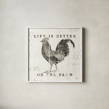 Farmhouse Fresh III by Katie Pertiet. Shown in a crisp white glass frame for a clean and minimalist style. Available as an archival giclee rolled canvas, fine art paper, or poster print. SKU 33677a.