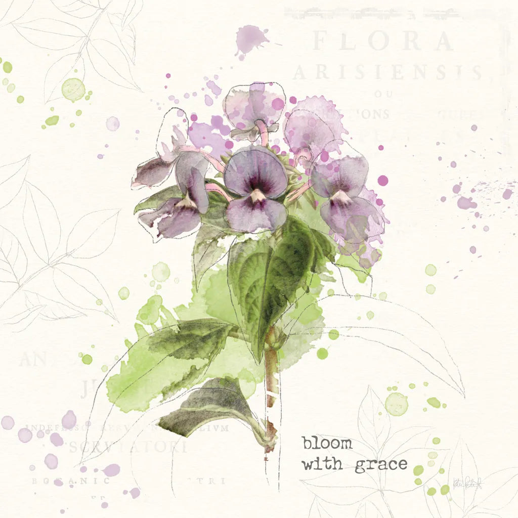 Floral Splash III Bloom by Katie Pertiet. SKU 56412a. Archival Giclee Fine art print for wall decor.