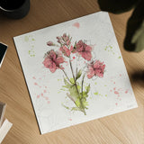 Floral Splash V by Katie Pertiet. Shown as a detailed flat fine art print, highlighting archival giclee quality. Available as an archival giclee rolled canvas, fine art paper, or poster print. SKU 27185a.