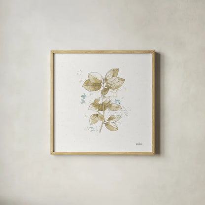 Floresta III by Katie Pertiet. Shown in a natural wood glass frame for a timeless modern aesthetic. Available as an archival giclee rolled canvas, fine art paper, or poster print. SKU 30009a.