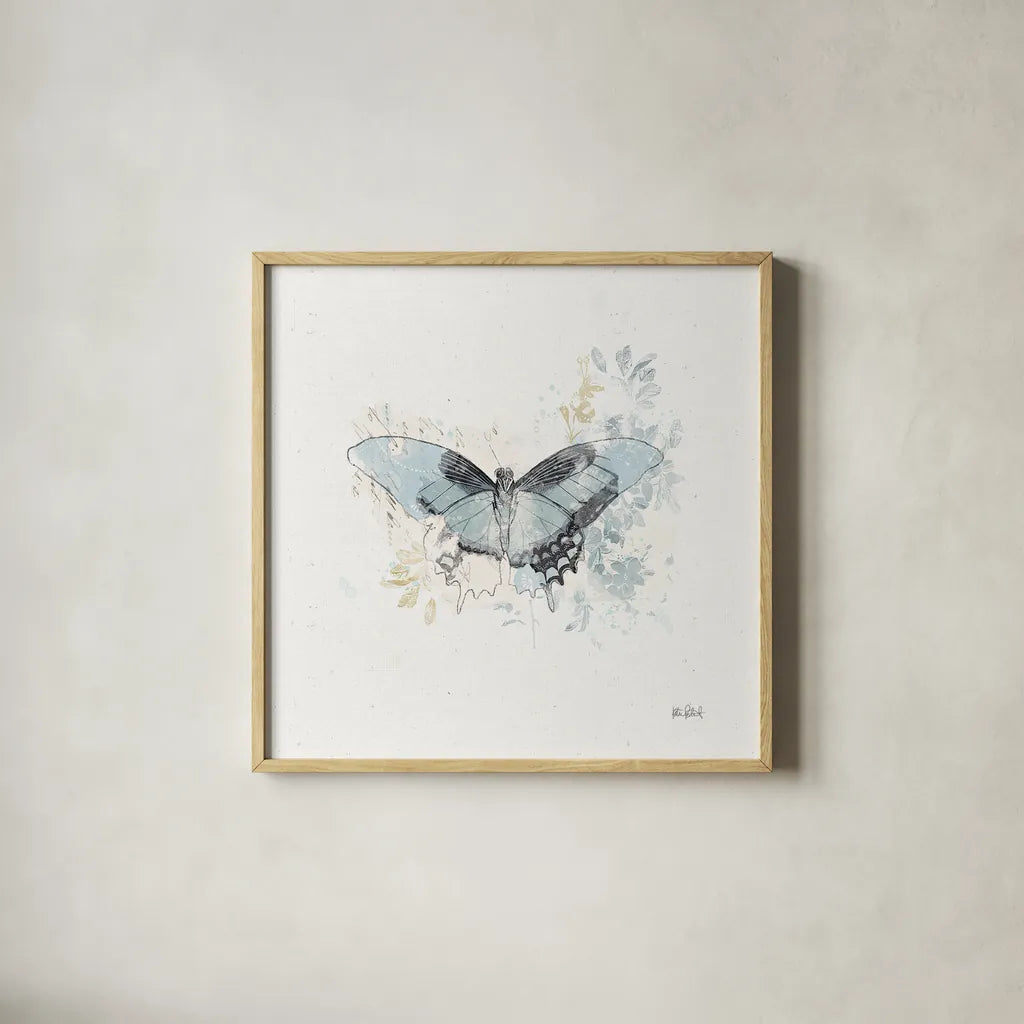 Floresta IV by Katie Pertiet. Shown in a natural wood glass frame for a timeless modern aesthetic. Available as an archival giclee rolled canvas, fine art paper, or poster print. SKU 30010a.