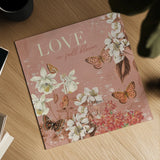 Flutter and Bloom I by Katie Pertiet. Shown as a detailed flat fine art print, highlighting archival giclee quality. Available as an archival giclee rolled canvas, fine art paper, or poster print. SKU 98286a.