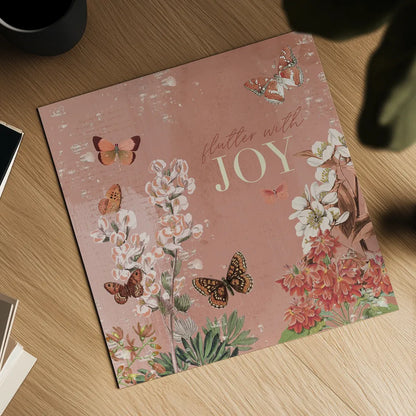 Flutter and Bloom III by Katie Pertiet. Shown as a detailed flat fine art print, highlighting archival giclee quality. Available as an archival giclee rolled canvas, fine art paper, or poster print. SKU 98288a.