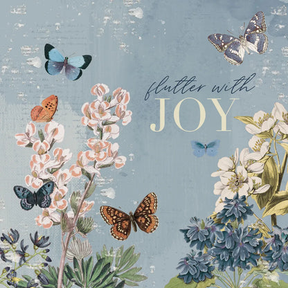 Flutter and Bloom III Blue by Katie Pertiet. SKU 98803a. Archival Giclee Fine art print for wall decor.