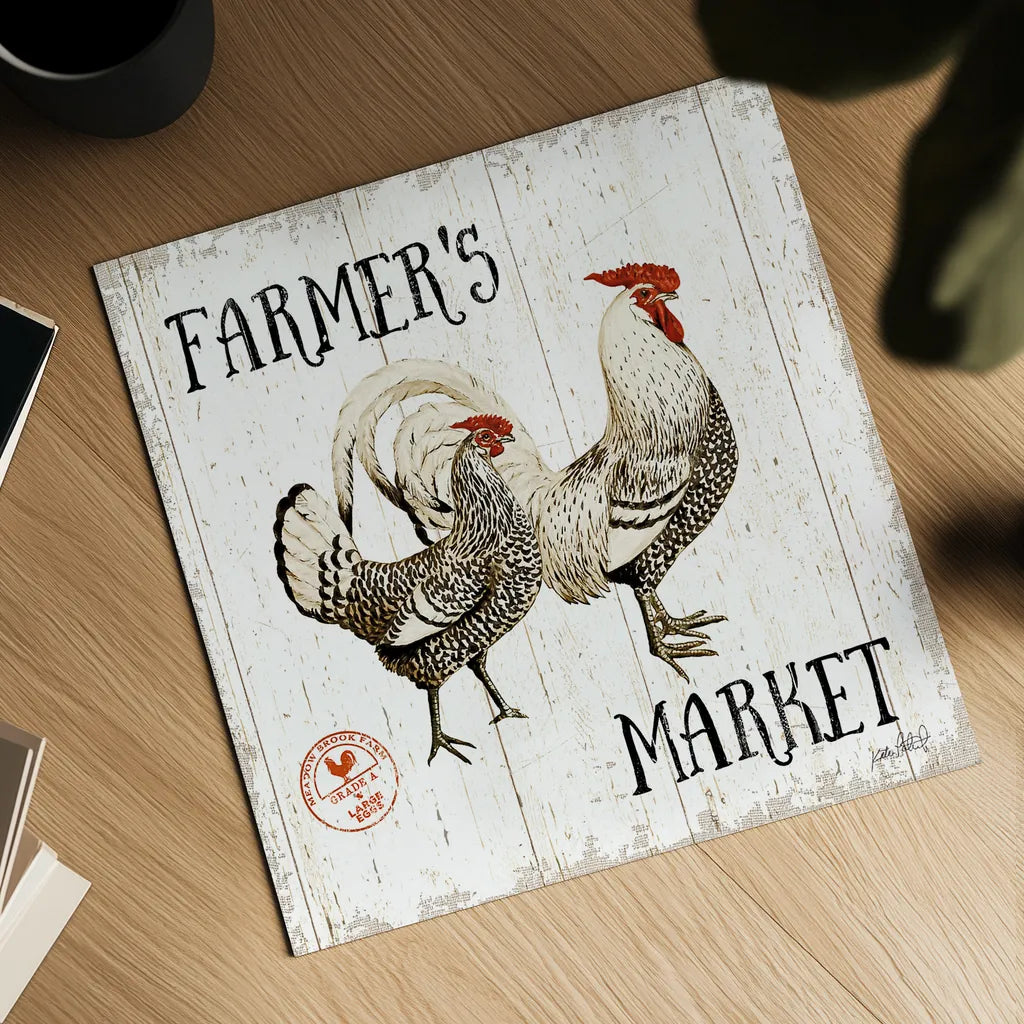 Free Range Fresh II by Katie Pertiet. Shown as a detailed flat fine art print, highlighting archival giclee quality. Available as an archival giclee rolled canvas, fine art paper, or poster print. SKU 47456a.