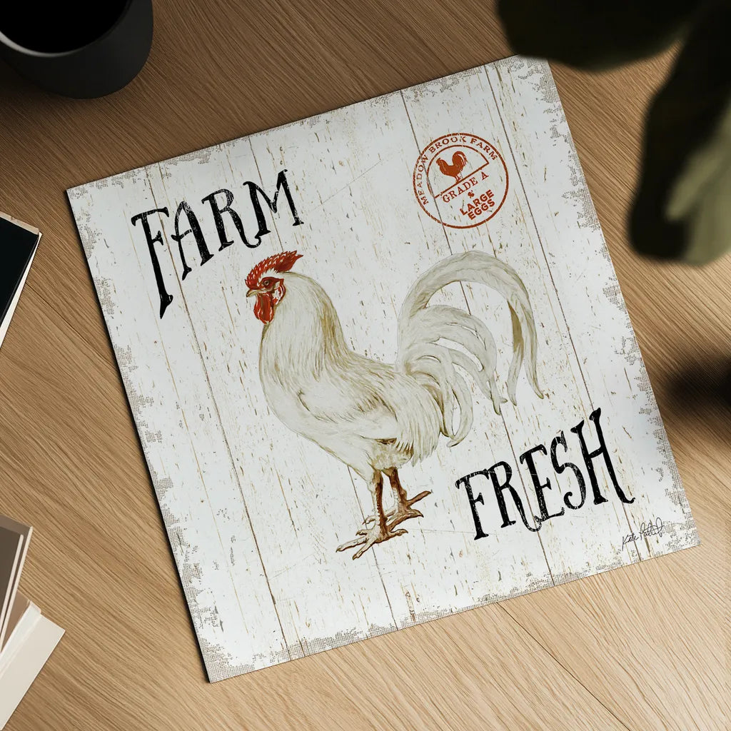 Free Range Fresh III by Katie Pertiet. Shown as a detailed flat fine art print, highlighting archival giclee quality. Available as an archival giclee rolled canvas, fine art paper, or poster print. SKU 47457a.
