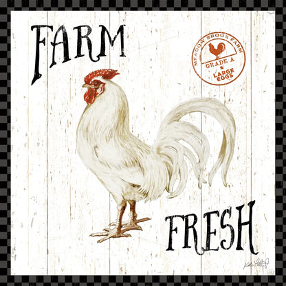 Free Range Fresh III Checker Border by Katie Pertiet. SKU 48173a. Archival Giclee Fine art print for wall decor.