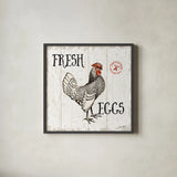 Free Range Fresh IV by Katie Pertiet. Shown in a sleek black glass frame for a contemporary gallery look. Available as an archival giclee rolled canvas, fine art paper, or poster print. SKU 47458a.