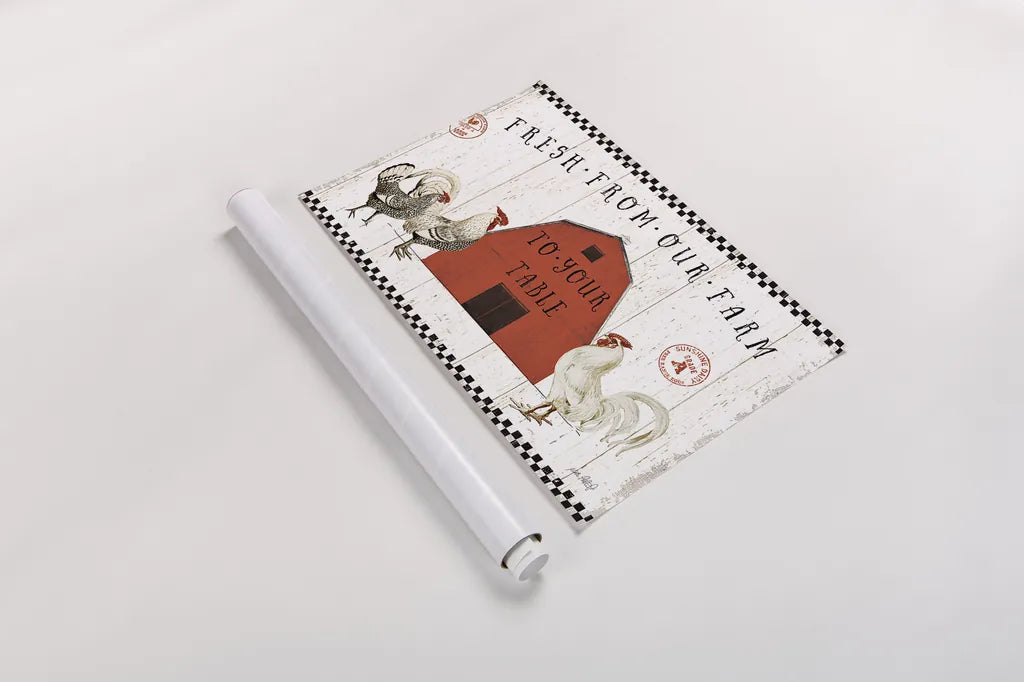 Free Range Fresh VI by Katie Pertiet. shown as a rolled paper print. Available as archival giclee rolled canvas, fine art paper, or poster print. SKU 49142i.