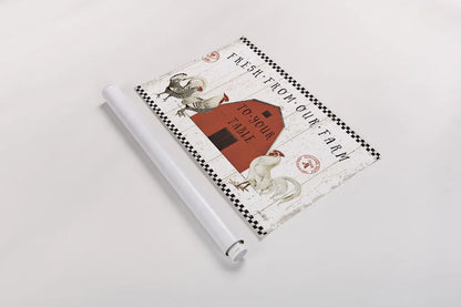 Free Range Fresh VI by Katie Pertiet. shown as a rolled paper print. Available as archival giclee rolled canvas, fine art paper, or poster print. SKU 49142i.