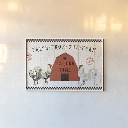 Free Range Fresh VI by Katie Pertiet. shown as a paper print in a white frame. Available as a archival giclee rolled canvas, fine art paper, or poster print. SKU 49142i.