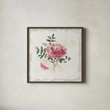 French Romance I Distressed by Katie Pertiet. Shown in a sleek black glass frame for a contemporary gallery look. Available as an archival giclee rolled canvas, fine art paper, or poster print. SKU 30476a.