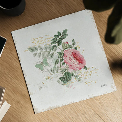 French Romance II by Katie Pertiet. Shown as a detailed flat fine art print, highlighting archival giclee quality. Available as an archival giclee rolled canvas, fine art paper, or poster print. SKU 28746a.