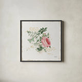 French Romance II by Katie Pertiet. Shown in a sleek black glass frame for a contemporary gallery look. Available as an archival giclee rolled canvas, fine art paper, or poster print. SKU 28746a.