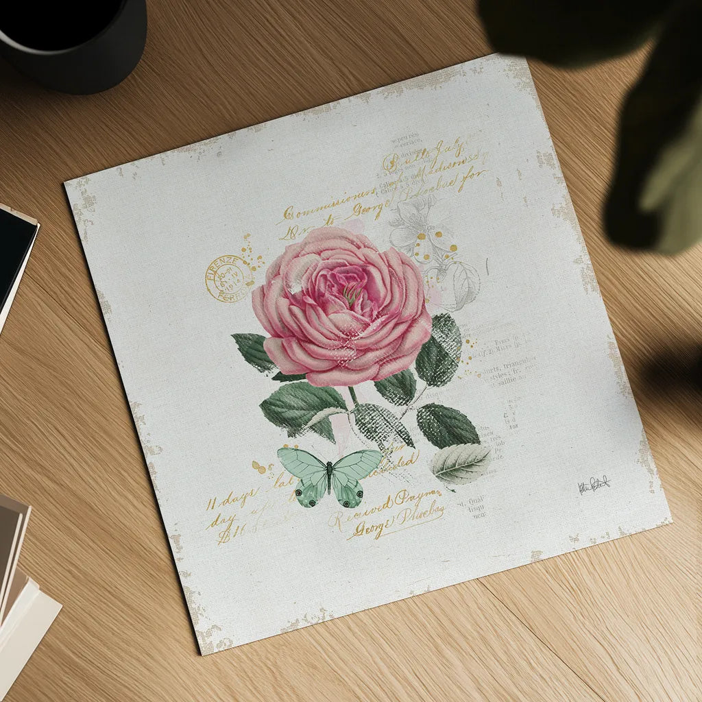French Romance IV by Katie Pertiet. Shown as a detailed flat fine art print, highlighting archival giclee quality. Available as an archival giclee rolled canvas, fine art paper, or poster print. SKU 28748a.