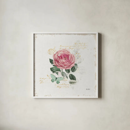 French Romance IV by Katie Pertiet. Shown in a crisp white glass frame for a clean and minimalist style. Available as an archival giclee rolled canvas, fine art paper, or poster print. SKU 28748a.