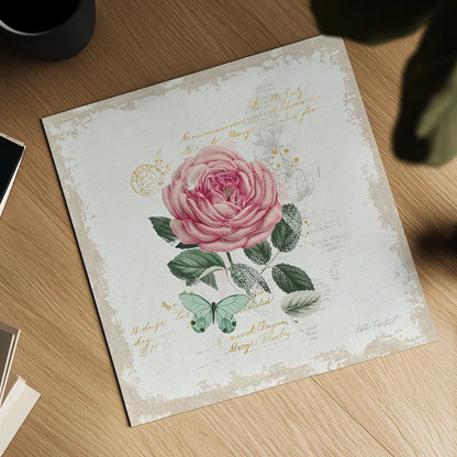 French Romance IV Distressed by Katie Pertiet. Shown as a detailed flat fine art print, highlighting archival giclee quality. Available as an archival giclee rolled canvas, fine art paper, or poster print. SKU 30478a.