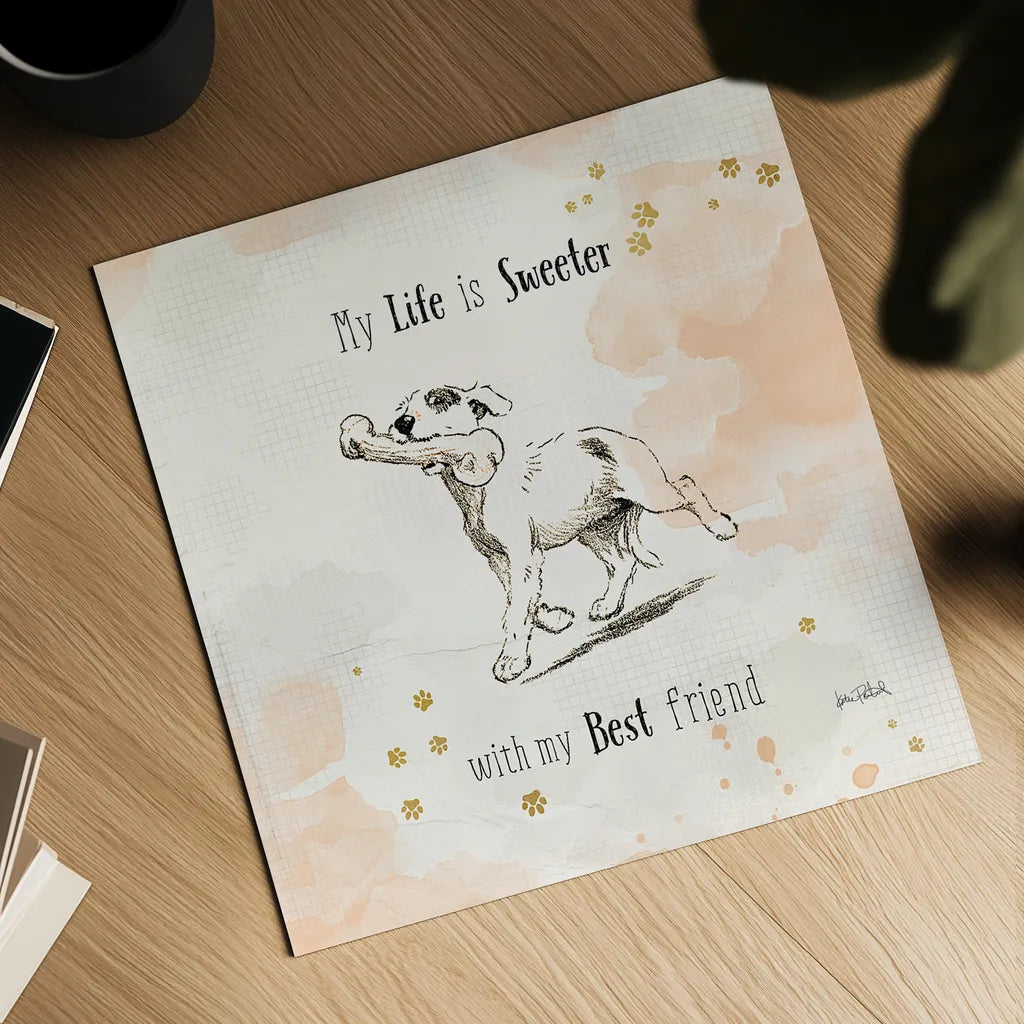 Furry Friends II by Katie Pertiet. Shown as a detailed flat fine art print, highlighting archival giclee quality. Available as an archival giclee rolled canvas, fine art paper, or poster print. SKU 28808a.