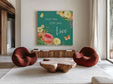 Garden District II by Katie Pertiet. Shown as extra-large giant wall art in a modern living room. Available as an archival giclee rolled canvas, fine art paper, or poster print. SKU 57625a.