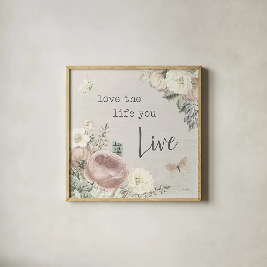 Garden District II Neutral by Katie Pertiet. Shown in a natural wood glass frame for a timeless modern aesthetic. Available as an archival giclee rolled canvas, fine art paper, or poster print. SKU 68885a.