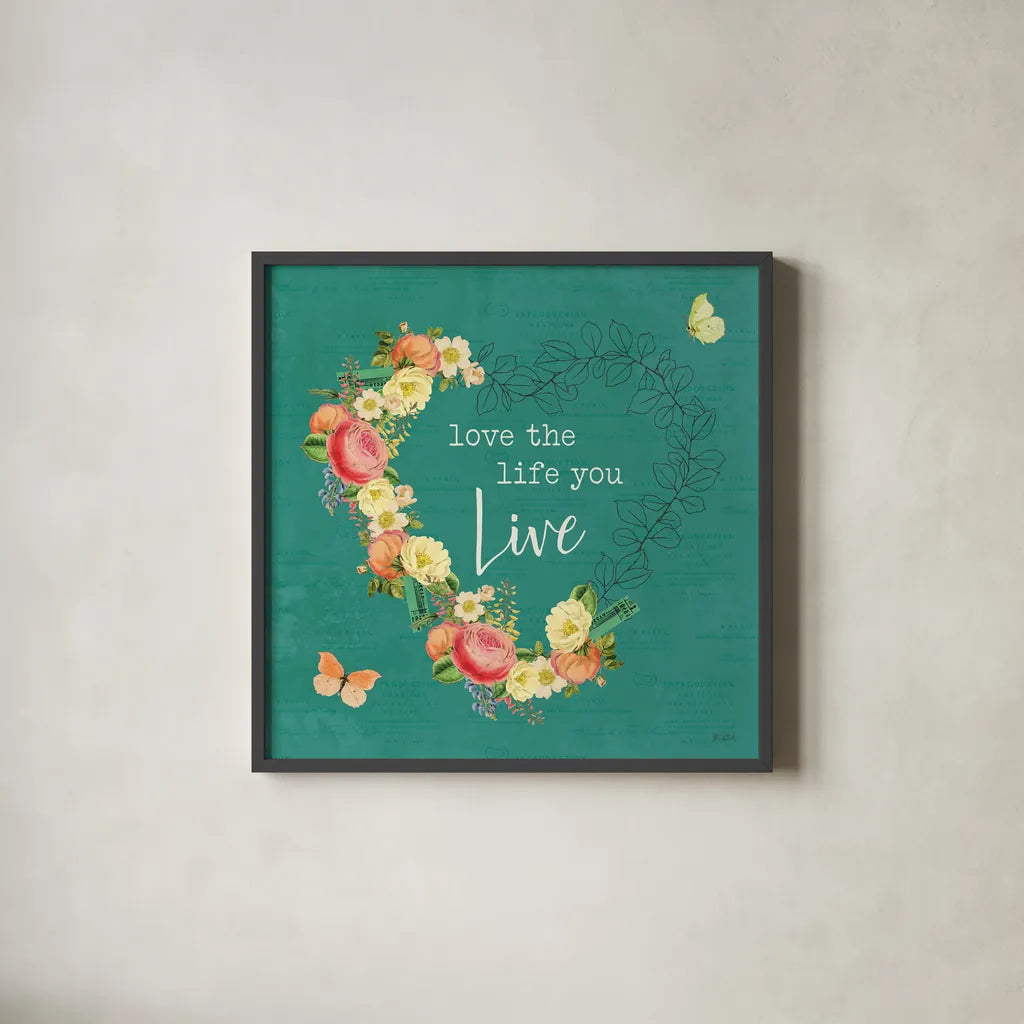 Garden District IV by Katie Pertiet. Shown in a sleek black glass frame for a contemporary gallery look. Available as an archival giclee rolled canvas, fine art paper, or poster print. SKU 57627a.