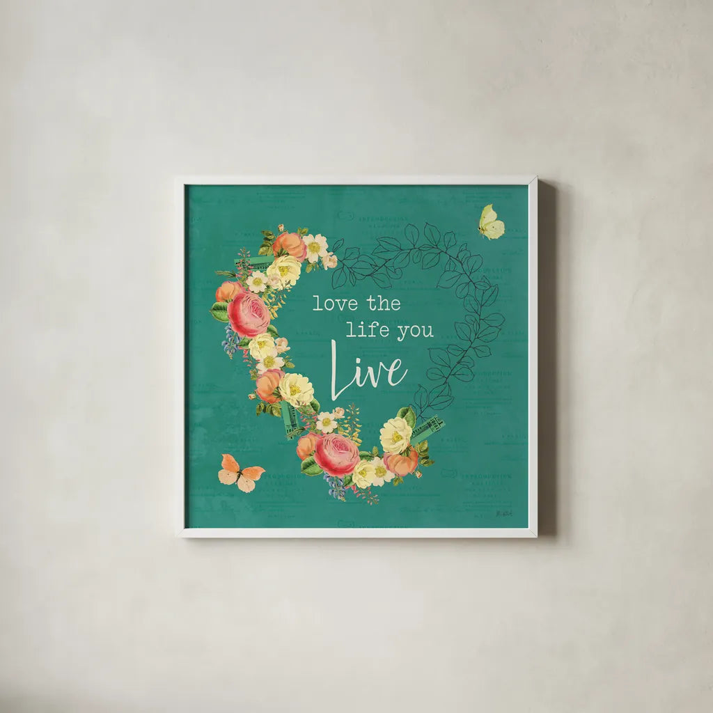 Garden District IV by Katie Pertiet. Shown in a crisp white glass frame for a clean and minimalist style. Available as an archival giclee rolled canvas, fine art paper, or poster print. SKU 57627a.