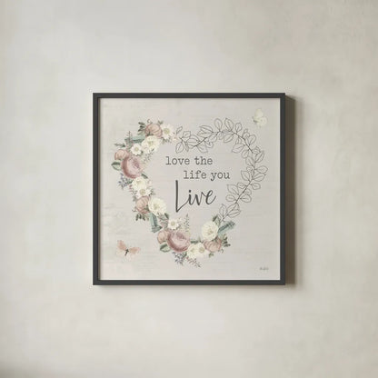 Garden District IV Neutral by Katie Pertiet. Shown in a sleek black glass frame for a contemporary gallery look. Available as an archival giclee rolled canvas, fine art paper, or poster print. SKU 68887a.