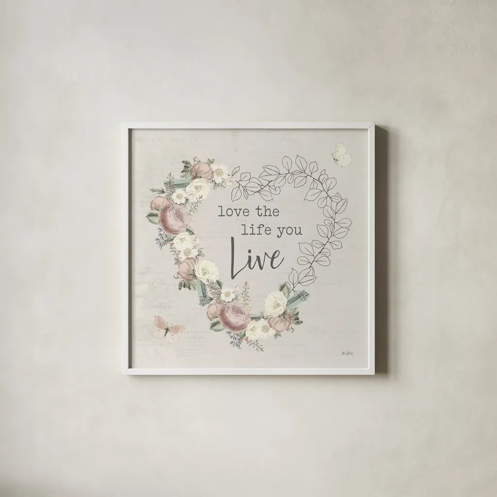 Garden District IV Neutral by Katie Pertiet. Shown in a crisp white glass frame for a clean and minimalist style. Available as an archival giclee rolled canvas, fine art paper, or poster print. SKU 68887a.