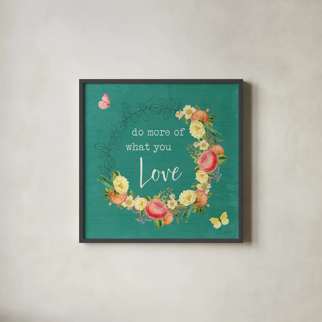 Garden District V by Katie Pertiet. Shown in a sleek black glass frame for a contemporary gallery look. Available as an archival giclee rolled canvas, fine art paper, or poster print. SKU 57628a.