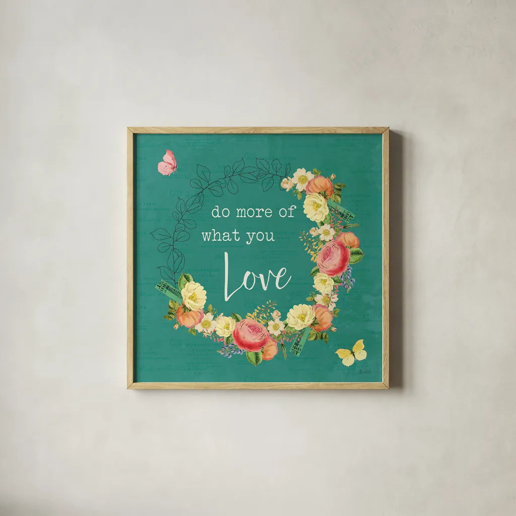 Garden District V by Katie Pertiet. Shown in a natural wood glass frame for a timeless modern aesthetic. Available as an archival giclee rolled canvas, fine art paper, or poster print. SKU 57628a.