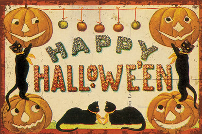 Halloween Nostalgia Happy Halloween by Katie Pertiet. SKU 57289i. Archival Giclee Fine art print for wall decor.