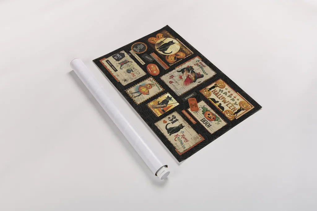 Halloween Nostalgia I by Katie Pertiet. shown as a rolled paper print. Available as archival giclee rolled canvas, fine art paper, or poster print. SKU 51085i.