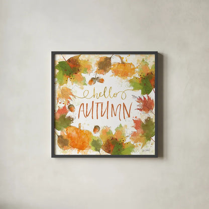 Harvest Splash I by Katie Pertiet. Shown in a sleek black glass frame for a contemporary gallery look. Available as an archival giclee rolled canvas, fine art paper, or poster print. SKU 35214a.