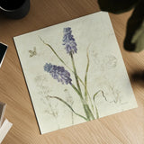 Hyacinth Square by Katie Pertiet. Shown as a detailed flat fine art print, highlighting archival giclee quality. Available as an archival giclee rolled canvas, fine art paper, or poster print. SKU 5984a.